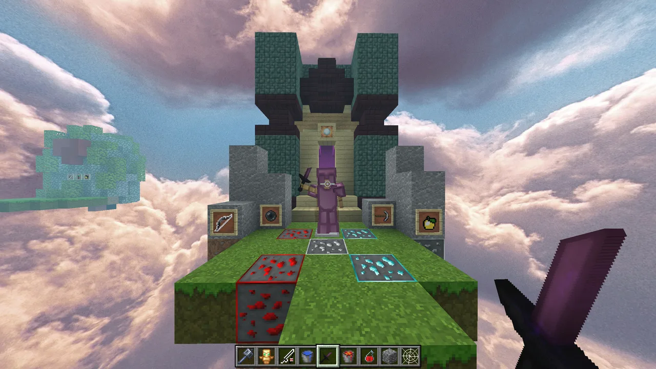 Pink + white Minecraft texture pack preview