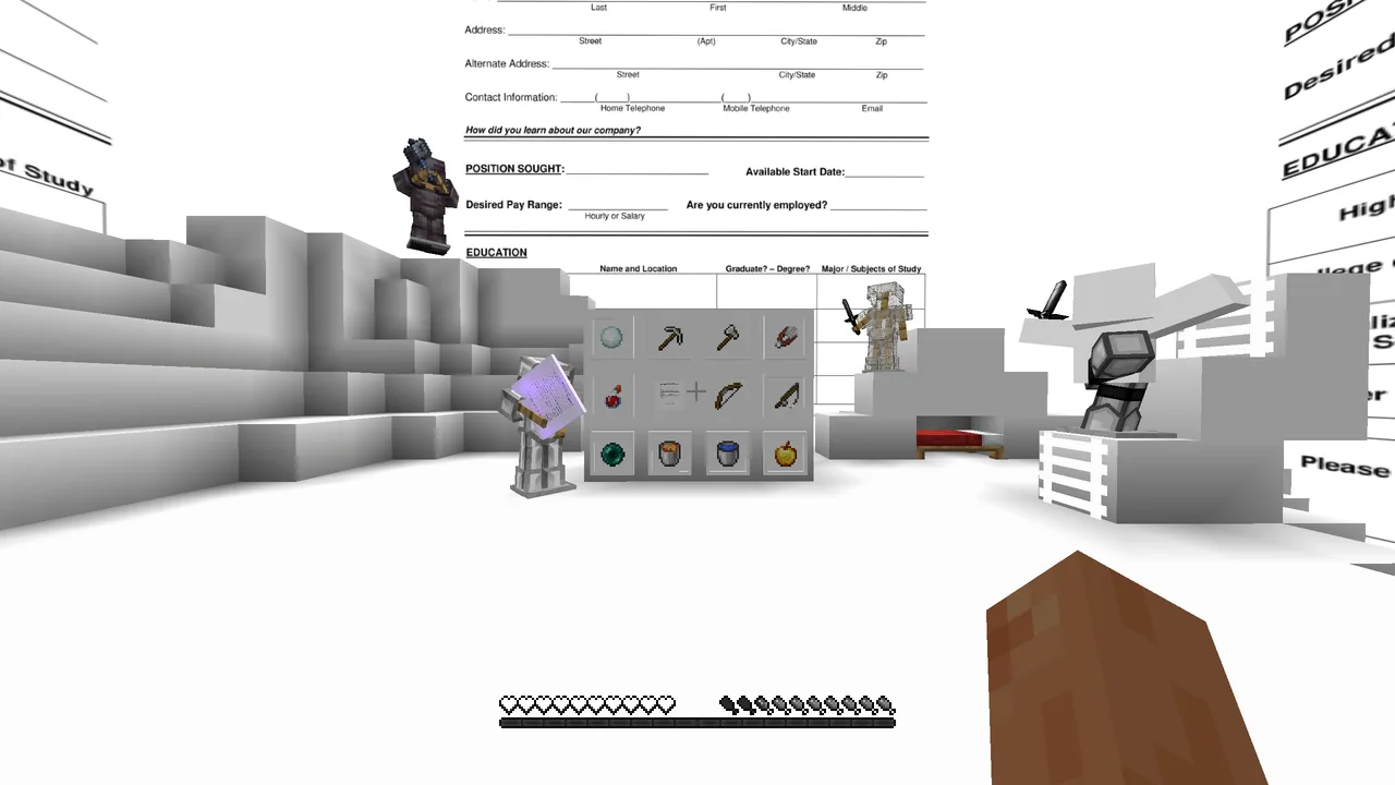 Job   Application Minecraft texture pack preview