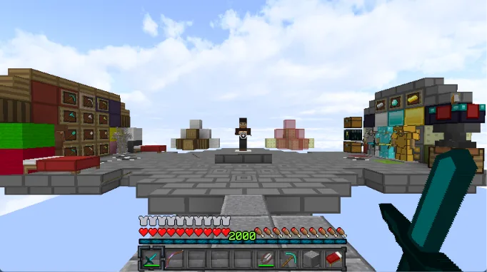 nasty blue Minecraft texture pack preview